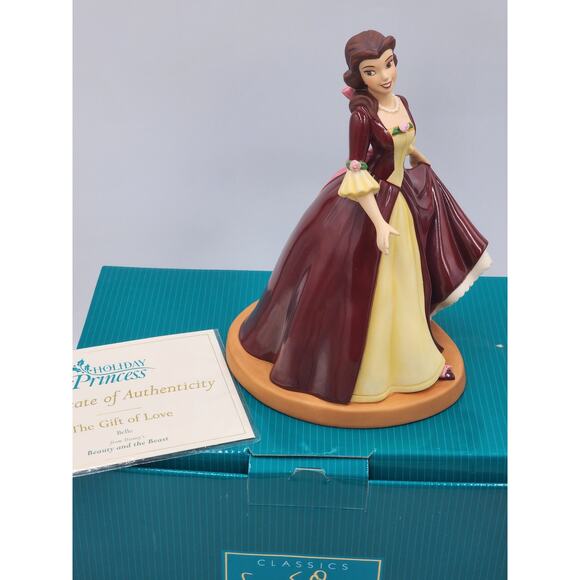 WDCC Belle Holiday Princess Gift of Love Beauty Beast Disney Retired COA Box - Picture 10 of 16